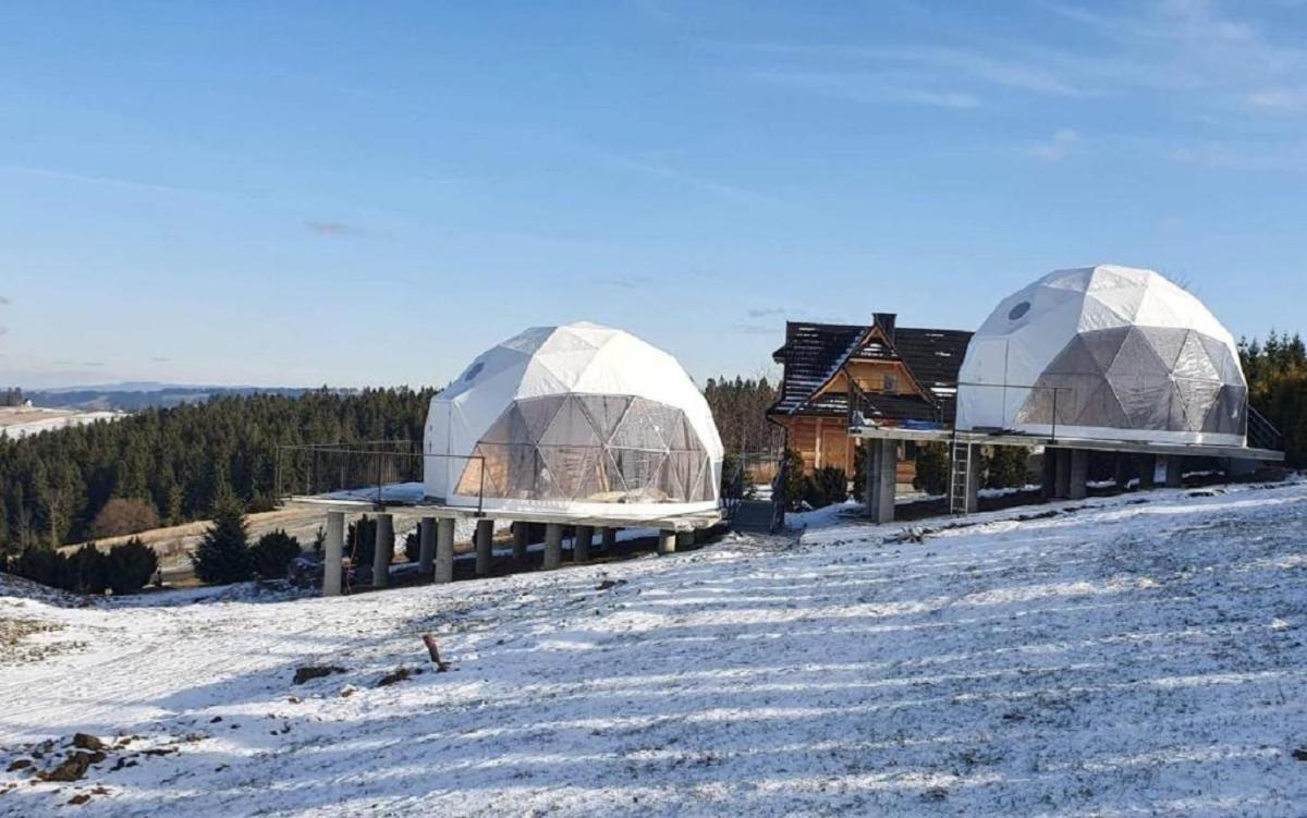 Bed and Breakfast Glamping Gliczarow Klapnioki Лесьниця Екстер'єр фото
